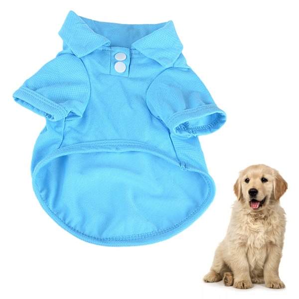 Basis Hund Polotrøjer Premium Bomuld, Polo T-Shirts til Store, Mellemstore og Små Hunde