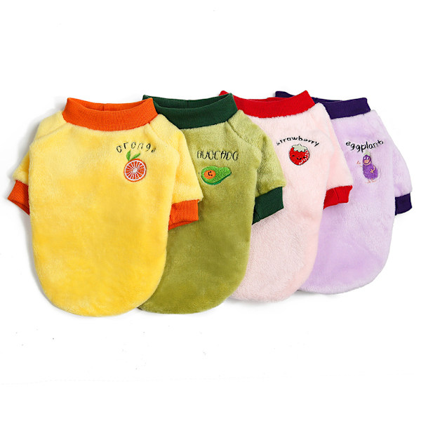 Varmt tøj til kæledyr i efterår og vinter Kæledyrstøj Hund to-benet sweater Kæledyr frugt sweater
