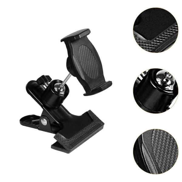 Guitarhoved Klemme Mobiltelefonholder Telefonstativ til Sengegavl Noder Stativ Stil A[D] Stil B Style B 10.5cmx7.7cm