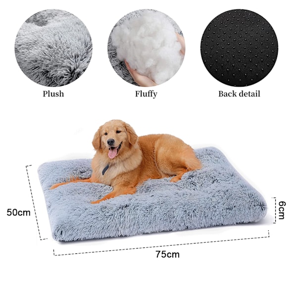 Hundekøje til Store Hunde, Blød Plys Hundekøje, til Store, Mellemstore og Små Hunde og Katte, Fluffy Kennel Pude.