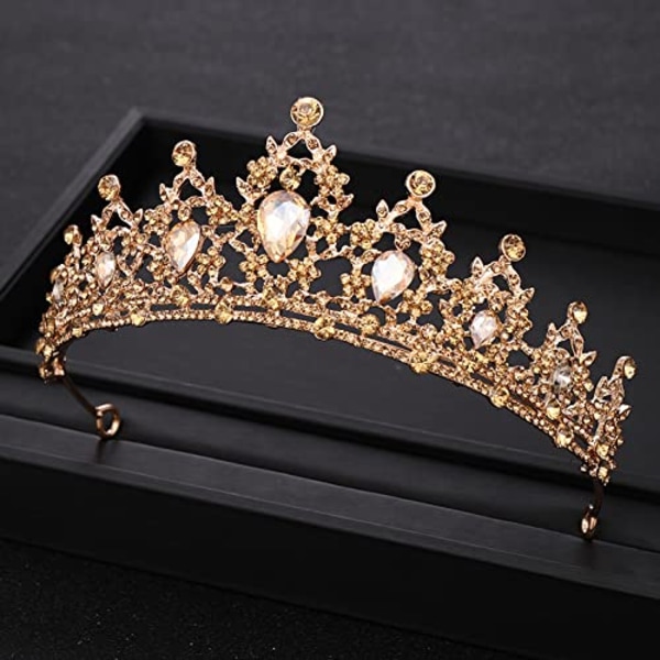 Tiara krystal krone med rhinestone kam til brudekroner, prom