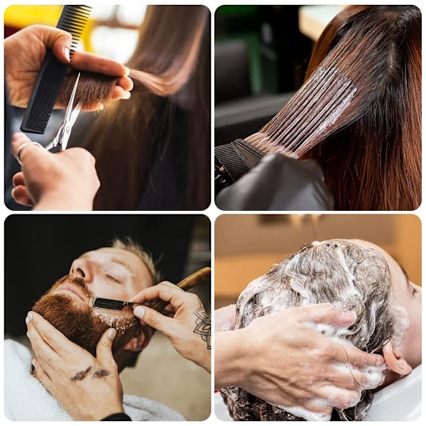 3 stk. Professionel Barber Kappe til Voksne, Frisørsalon Kappe til Styling Farvning af Hår