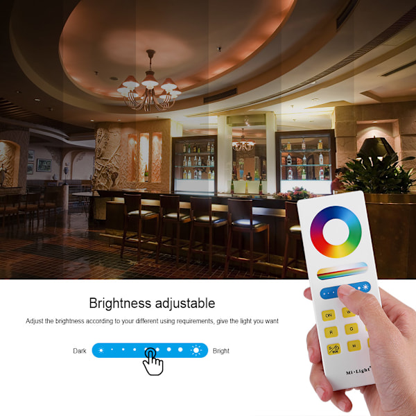 Milight 2.4G Trådløs Fjernkontroll RGB+CCT Stripe Lys Smart LED Kontrollsystem