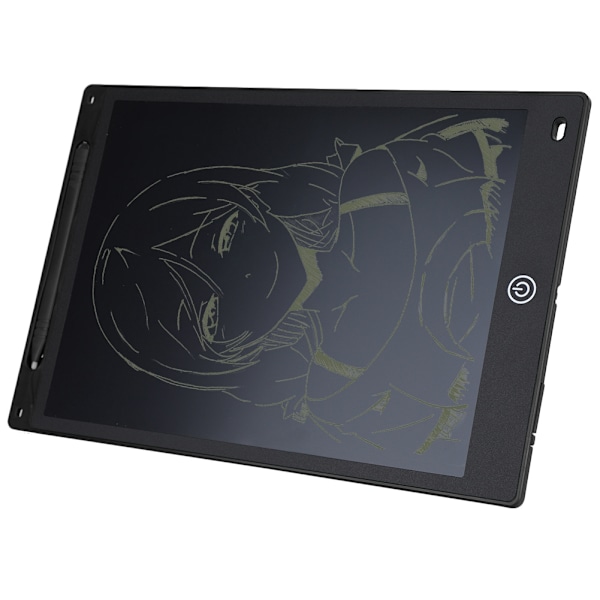 12 tuuman LCD-kirjoituslevy Elektroninen kirjoitus- ja piirustuslevy Doodling-alusta (Musta)