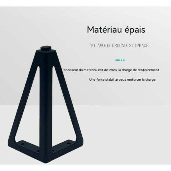 Sæt med 4 udskiftningsmøbelben i metal - Sort - 15 cm - Til møbler, skabe, sofaer og andre møbler. (15 cm, lys sort)