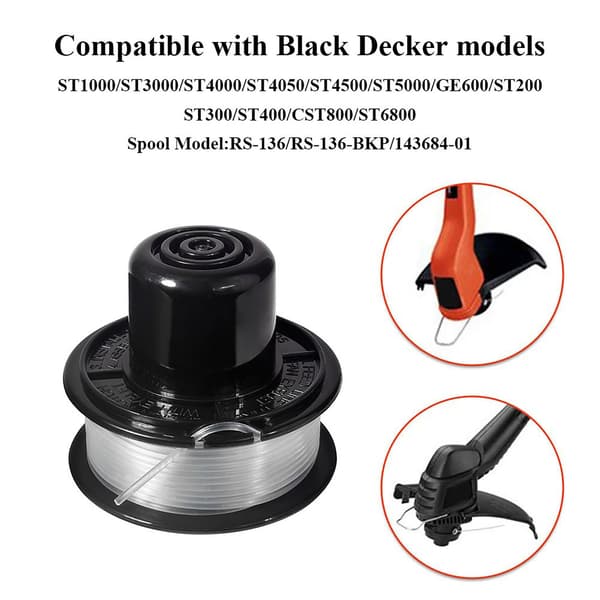 Kompatibel med Black + Decker RS erstatningsspoler - 136 - bkp & a6226 - xj