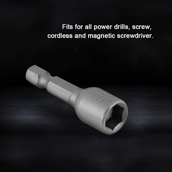10-pack 1/4\" Skaft Metric Hex Socket Magnetisk Mutterdragare Set för Elborrar