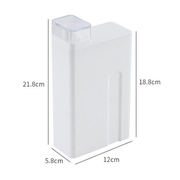 Hvid Vaskemiddel Dispenser Opbevaringsbeholder Genanvendelig Flydende Blødgøringsmiddel Holder til Badeværelse Toilet 1000ml