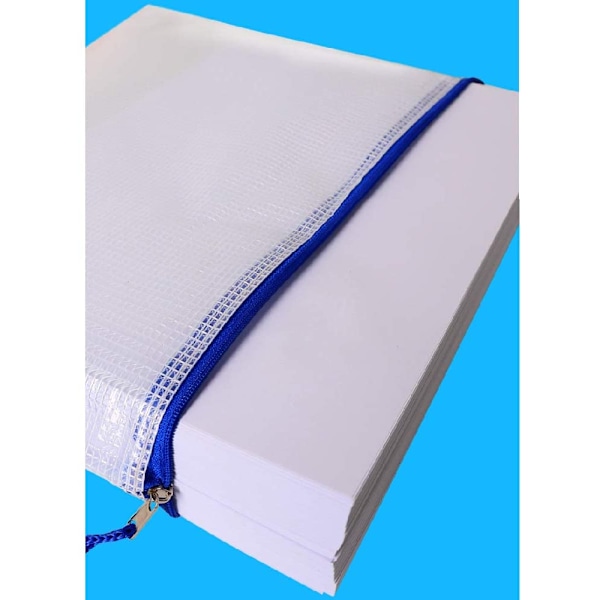 10 st Blixtlås-filpåsar, blixtlåspåse, PVC-dokumentpåse Blixtlåsmappar Dokumentpåse Kvitton Organizer för kontorsresor hemresa (A4-storlek 13,4 X