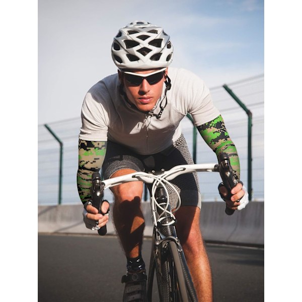 Armtäcke UV-skydd Armé Camouflage Färger Kylande Armhylsor för Män Kvinnor. Perfekt för Cykling, Körning, Löpning, Basket, Fotboll Utomhus