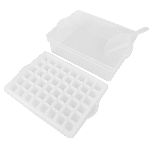 DIY PP Isbittsformer Fryser Puddingform Sjokoladeform Med Oppbevaringsboks Skje