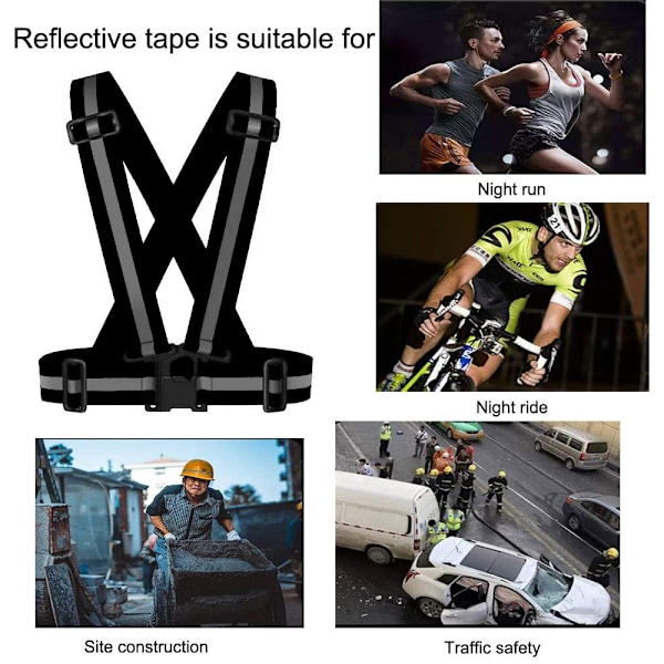 Reflekterande utrustning med hög synlighet för löpning, jogging, promenader, cykling