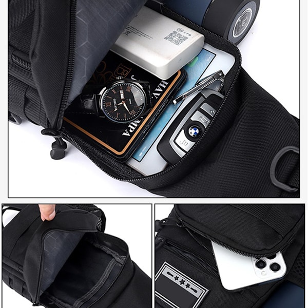 Pakbar Lille Crossbody Sling Rygsæk til Vandreture og Rejser