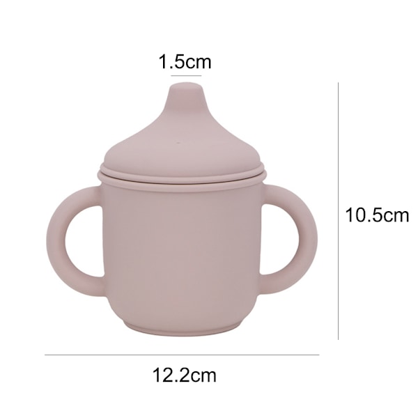 Silikoninen Sippy Cup ja Harjoituskuppi Vauvalle Pehmeällä Suuttimella ja Kahvoilla, Rikkomaton Helppo Ottaa Käteeseen