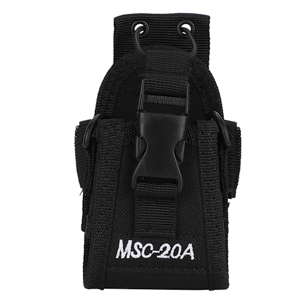 MSC-20A Holdbar Sort Nylon Armpakke Slidstærk Lommepose til Walkie Talkie