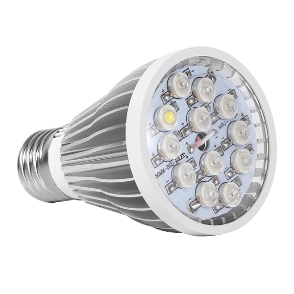 85-265V 24W 12 LED Kasvilampun Polttimo Kukille Kasveille Hydroponiselle Kasvun Valolle (Pitkä E27)