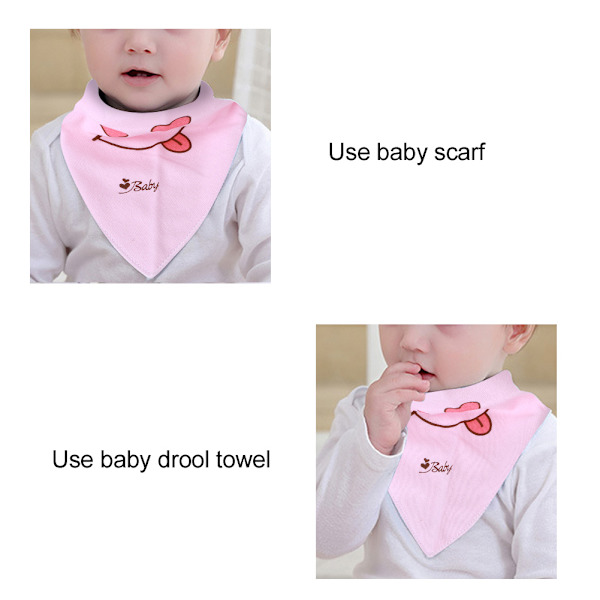 5-pack Baby Spädbarnsbandanas Unisex Mjuka Babysalivkläder Halsduk för Droolning Rosa