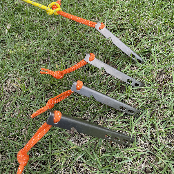 Tältpinnar för utomhus, himmelsgardin, markspik, titanlegering, camping, strand, snö, V-formad bälte, rep, 16 cm - för camping, vandring, trädgårdsarbete och