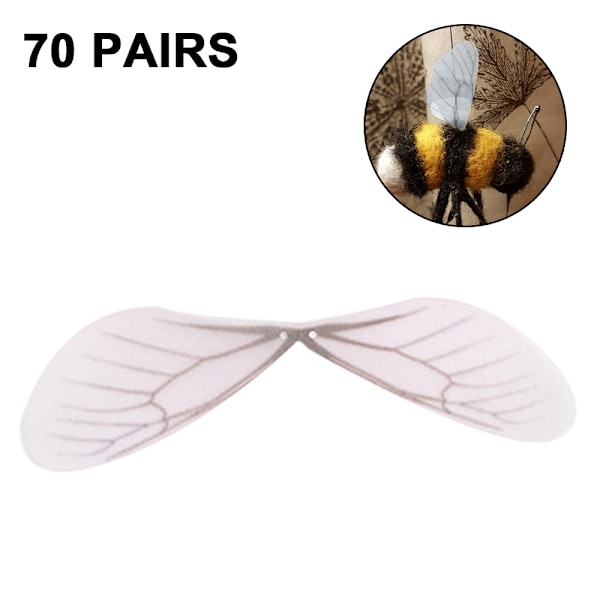 70 par Dragonfly-vinger Charms Kunstige Butterfly-vinger Charms Håndverk Vinger Ørepynt Charms for Kvinner Ørepynt Henger Smykker