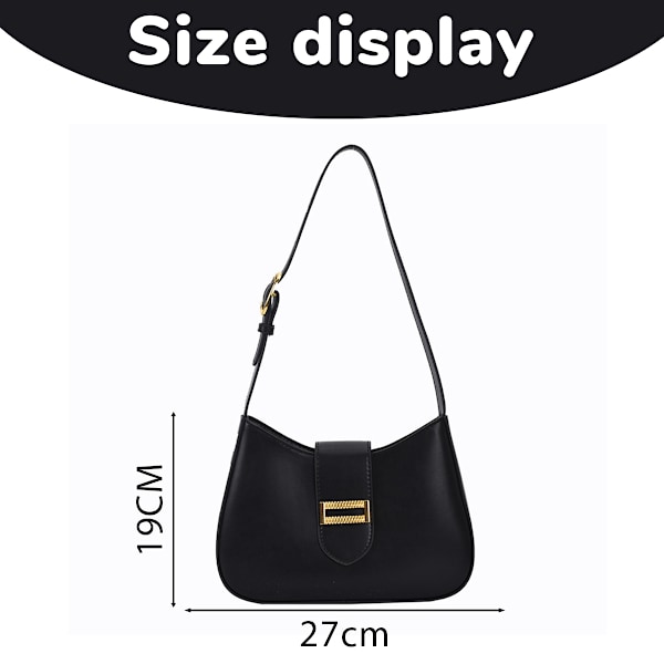 Damesk skulderveske Mote håndveske Liten veske Tote veske Clutch veske med justerbar belte