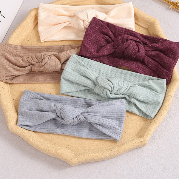 7 st Baby Hårband Turban Knuten, Flickors Hårband för Nyfödda, Småbarn och Barn
