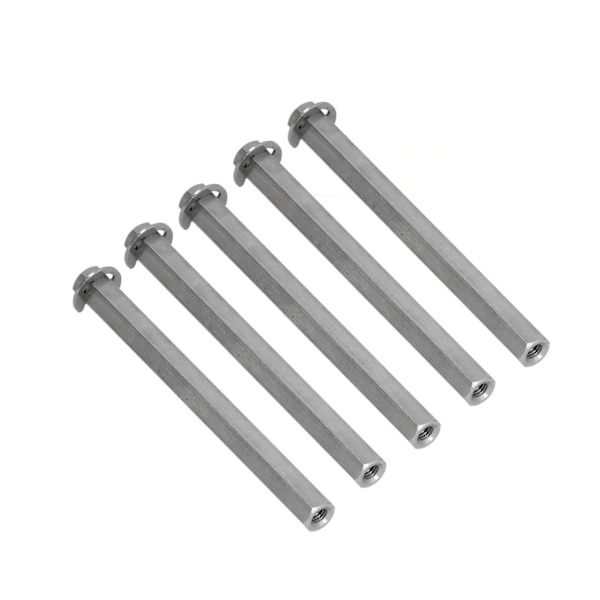 5 stk Lange Stangmutter Hex Kobling Hunnlig Gjenget Rett Stang Rustfritt Stål for Gobilda Dia 8mm4106‑4008‑1200