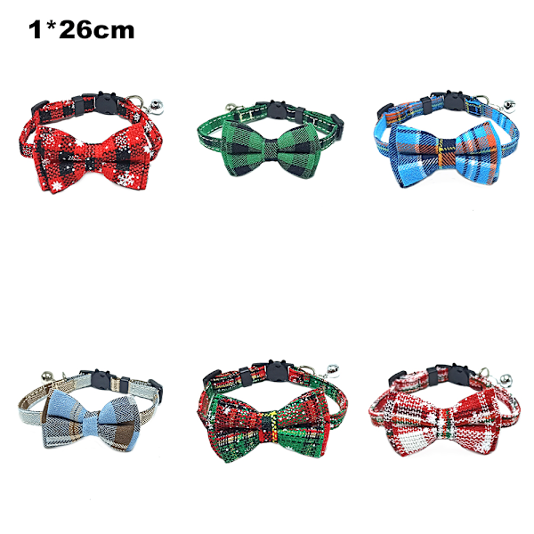 Halsband för hund, husdjurshalsband med justerbar hundfluga, husdjurshalsband för pojkar och flickor