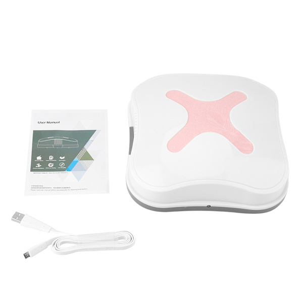 USB Laddningsbar Smart Soptunna Robot Mini Städmaskin Dammsugare Rosa