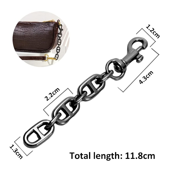 2 st Väska Strap Förlängare Väska Förlängare Kedja För Axelväska Metallkedja Strap Förlängare Ersättning Väska Förlängare Tillbehör