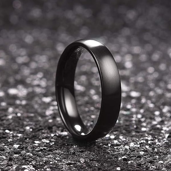 4 mm titanring, slät kupol, högglanspolerad, bekväm passform, storlek 8-11