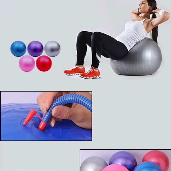 Stabilitetsball for statisk styrketrening med pumpe