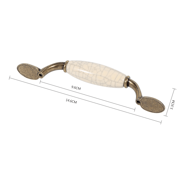 Retro Køkken Skab Keramiske Dørgreb Garderobe Knapper Skab Skab Knapper 4#