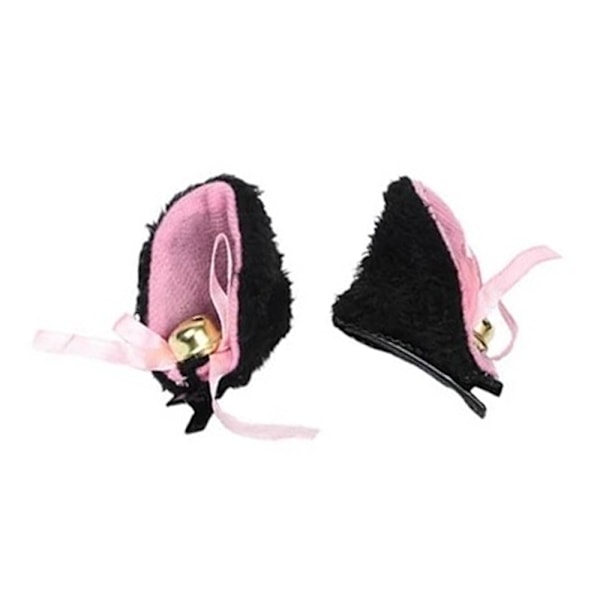 Fluffy Plush Anime Kvinne Bell Cosplay Buesløyfe Hårtilbehør Lolita Hårklipp Hodebånd Katteører