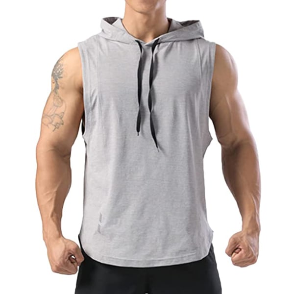 Men's Sports Hoodie Sleeveless Tank Tops Workout Gym