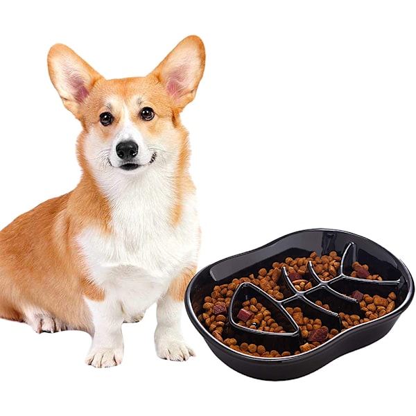 Hunde Slow Feeder Keramik Kat Hund Skål Hundefoder Skål Langsom Foder Madskåle til Bulldog Hvalp Mellemstore Hunde Kæledyrs Kost