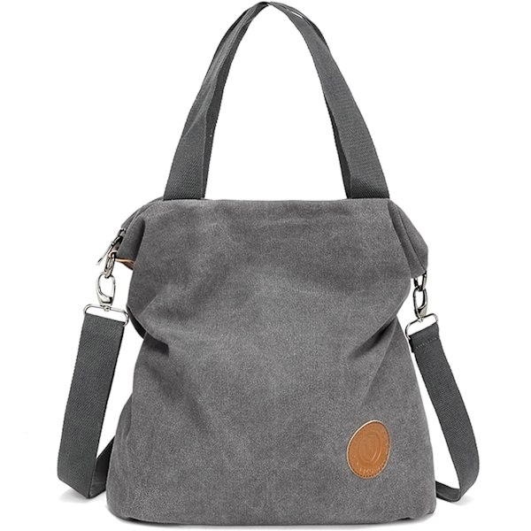 Damen Canvas Handväska, Axelväska, Strandväska, Crossover Bag för Flickor och Kvinnor