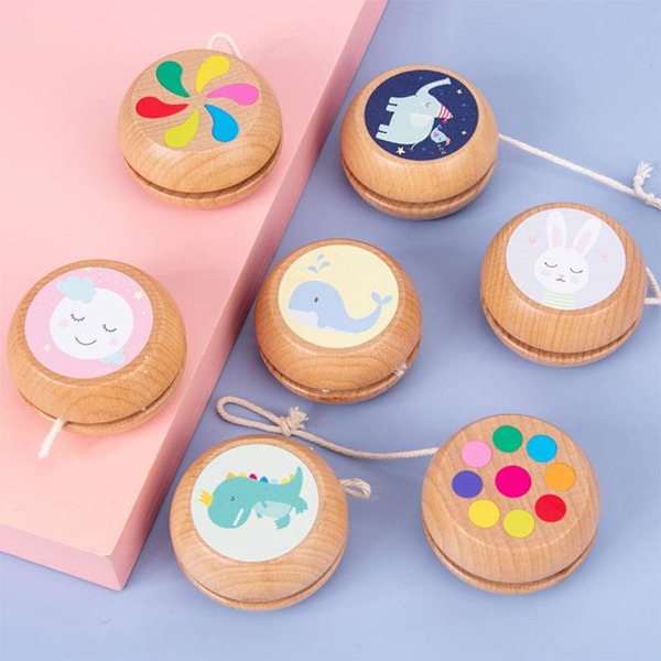2 st Träyoyos för Barn, Yoyo Professionella Leksaker, Yo-yo för Nybörjare