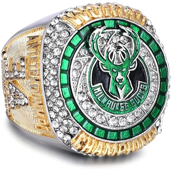 2021 Bucks Mestaruusrengas Replica Koripallo Mestaruusrengas Mestaruusrengaslaatikolla 'Milwaukee Antetokounmpo -faneille lahjaksi