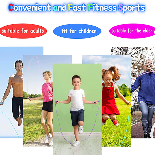 Hopprep för barn, justerbar längd för utomhusidrott, träning, fitness, viktminskning