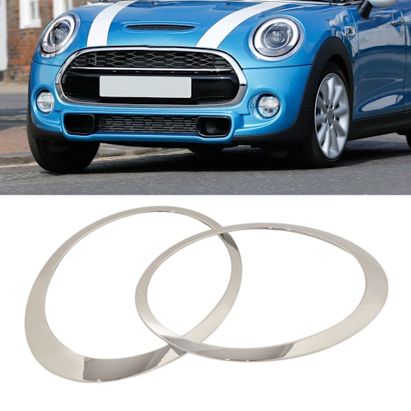Par Forlygte Krom Trim Ring Forlygte Bezel 51137149905 Udskiftning til John Cooper Works Clubman 2009‑2014