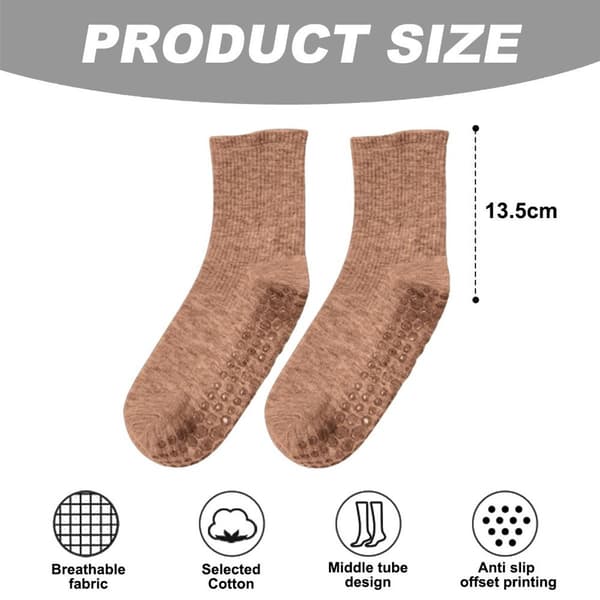 Split Yoga Socks Pilates Socks Professional Lightweight Luxury Brick Red KLB