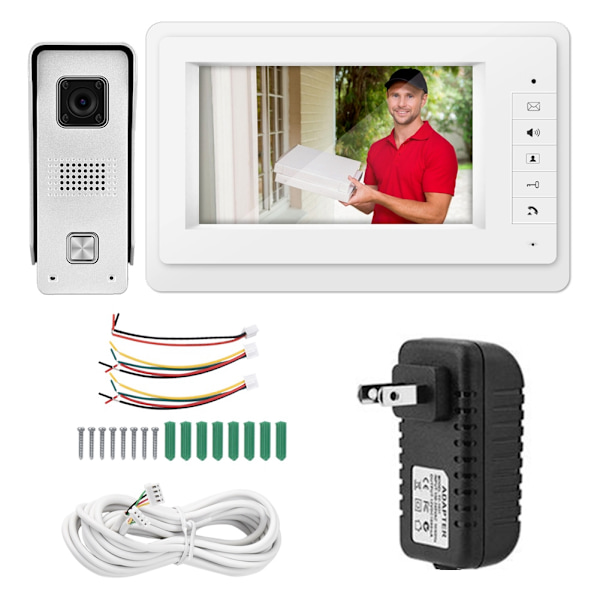 7 Tums Hem Säkerhet Video Intercom Dörrklocka Visuell Dörrklocka Interfon System 100-240V US
