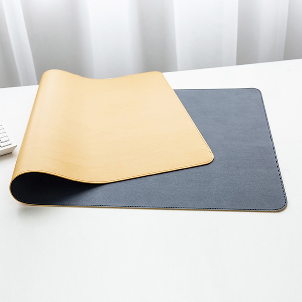 Læder Skrivebordsbeskytter, Skridsikker Kontor Skrivebords Mussemåtte, Vandafvisende, Gratis bandage - 90 x 45cm