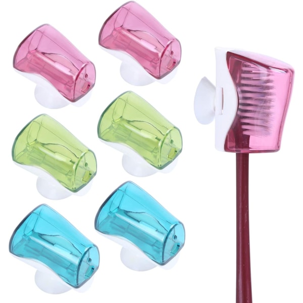 6 st Bärbara tandborsthuvudkåpor med sugkopp
