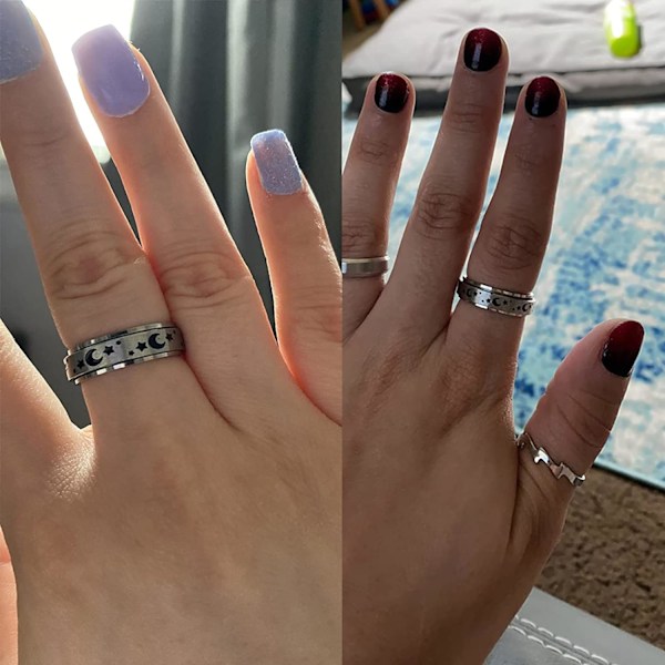 Ångestdämpande ring för kvinnor, spinnerring för ångest, fidgetring, ångestdämpande ring, fidgetring, spinnerring för ångest, stressring, anti-ångestdämpande ringar för