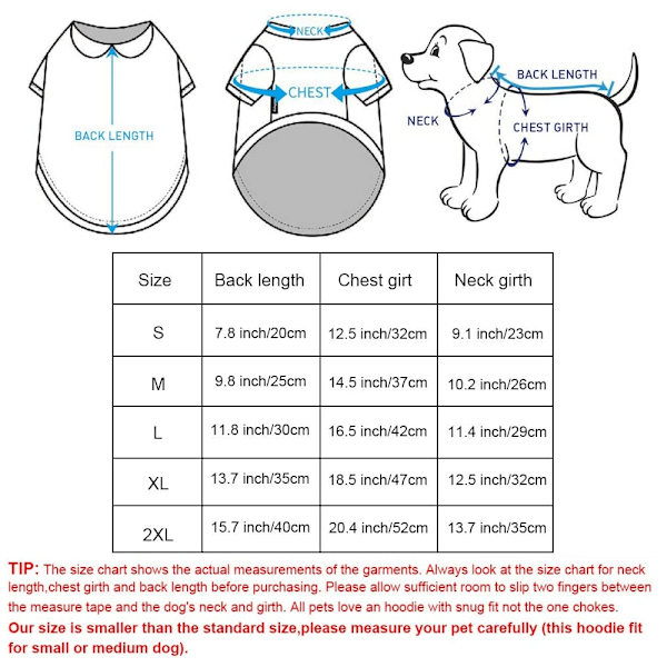 Hundkläder för små hundar flickvalp pyjamas långärmad onesie varma rockar tröjor outfit