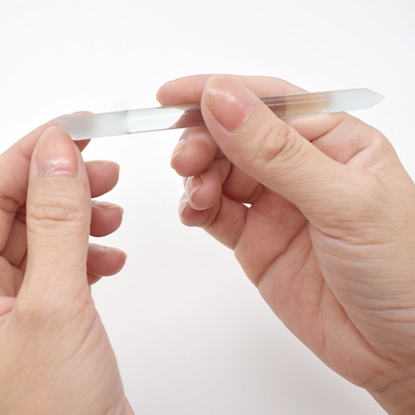 2 stk Glas Neglebåndspusher Neglebåndsfjerner Værktøj Dobbeltsidet Neglebåndstrimmer Manicure Stick Neglefiler Kuit