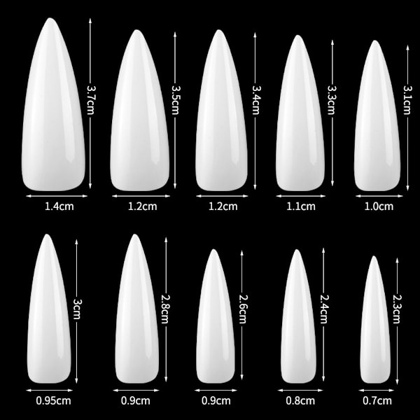 480 kpl täyspeitto pitkät baletti-tekonaulet, akryyli-tekonaulavinkit, 24 kiinteää väriä tekonaulet, kynsi taide DIY naisille ja tytöille