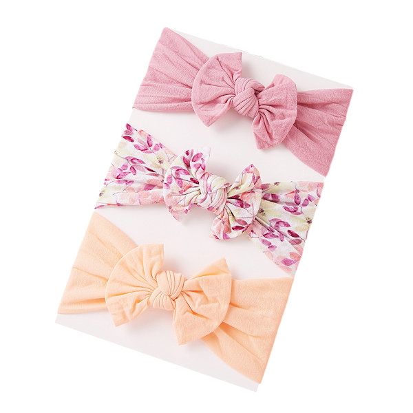 3 stk Baby Bøy Hodebånd Turban Knyttet, Jente Hårbånd for Nyfødt, Småbarn og Barn