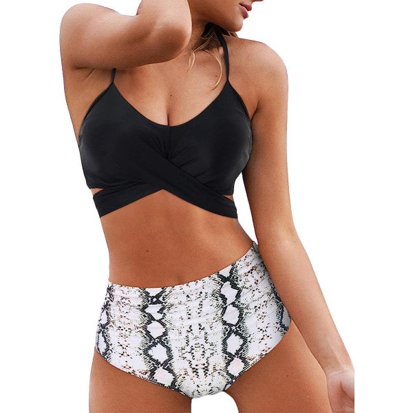 Women's High Waisted Bandage Bikini Set Wrap Two Piece Push Up